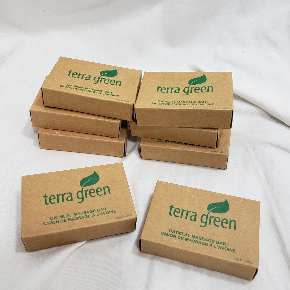 C8,547 Terra Green Oatmeal Message Bar Soap Lot 8 BOGO 1/2 OFF
